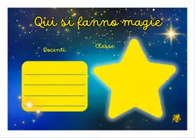 anteprima - Altro tipo di materiale - Accoglienza "Siamo pura magia!" - cartelli aula 2 - Pagina di copertina