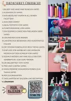 Vorschau - Unterrichtsreihen - Übersicht zur Unterrichtseinheit Vapes E-Zigaretten / Rauchen / Sucht / Beliebtheit bei Jugendlichen / gesundheitliche Risiken / soziale Medien (Klasse 7 8 9 10) - Deckblatt