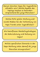Vorschau - Arbeitsblätter - Vapes - Vapen - Reflexion Karten (Klasse 7 8 9 10) - Deckblatt