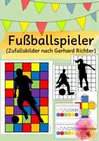 Vorschau - Arbeitsblätter - Kunst: Fußballspieler nach Gerhard Richter, Fußball, EM - Deckblatt