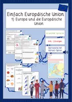 Vorschau - Stundenentwürfe - Einfach EU - 1) Europa und die Europäische Union (leichte Sprache) - Deckblatt