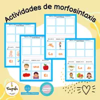 Vista previa - Hojas de trabajo - Actividades de morfosintaxis (ordena y escribe) - Portada