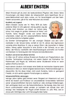Vorschau - Arbeitsblätter - Albert Einstein (Sachtext mit Aufgaben) - Seite 1
