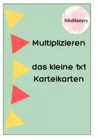 Vorschau - Lehrwerke/Schulbücher - Das kleine Einmaleins - Karteikarten-Set zum Ausdrucken und Laminieren - Seite 1