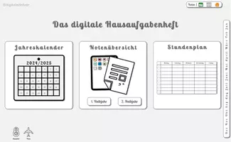 Vorschau - Interaktives Material - Hausaufgabenheft für Schüler*innen 2024/2025 - Seite 1