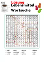Vorschau - Arbeitsblätter - Wortsuchspiel/Wortsuche/Suchsel Lebensmittel (Grundschule) - 4 Varianten - Seite 2