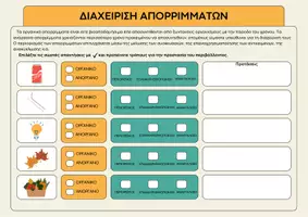 Προεπισκόπηση - Φύλλα εργασίας - Μείωση των απορριμμάτων- Δραστηριότητες - Εξώφυλλο