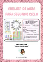 Vista previa - Refuerzo / NEE / Materiales de apoyo - Chuleta de mesa para segundo ciclo de primaria - página 2