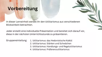 Vorschau - Unterrichtsreihen - 11 Utilitarismus: Präsentationen gestalten - Ethik in der Oberstufe - Seite 2
