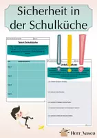 Vorschau - Arbeitsblätter - Sicherheit in der Schulküche - Arbeitsblätter mit Lösungen - Deckblatt