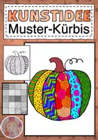 Vorschau - Mal- und Bastelvorlagen - Kunstidee Herbst Kürbis - Deckblatt