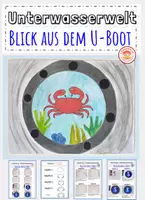 Vorschau - Arbeitsblätter - Kunst im Sommer Unterwasserwelt - Deckblatt