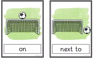 Aperçu - Feuilles d'exercices - Prepositions of Place - Football Edition - Bundle - Page 1