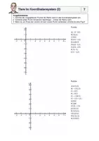 Vorschau - Arbeitsblätter - 🔵 Tiere und Figuren im Koordinatensystem (1 - 4 Quadranten) - Punktkoordinaten - Negative Zahlen lernen - Mathematik für Klasse 7 und 8 - Koordinaten finden - Matheaufgaben - Seite 2