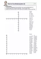Vorschau - Arbeitsblätter - 🔵 Tiere und Figuren im Koordinatensystem (1 - 4 Quadranten) - Punktkoordinaten - Negative Zahlen lernen - Mathematik für Klasse 7 und 8 - Koordinaten finden - Matheaufgaben - Seite 3