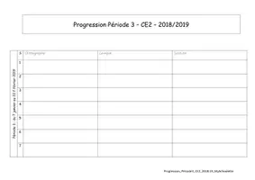 Aperçu - Outils du professeur - Trame Progression : Exemple de tableau - Page de couverture