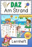 Vorschau - Arbeitsblätter - Am Strand / Wimmelbild und Lernheft (DaZ) - Deckblatt