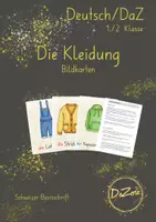 Vorschau - Unterrichtsreihen - Bildkarten mit und ohne Genus zum Thema Kleidung - Deckblatt
