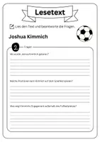 Vorschau - Arbeitsblätter - Leseverständnis - Joshua Kimmich + Lösungen - Seite 3