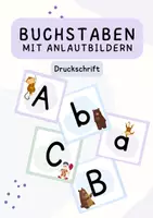 Vorschau - Präsentationen/Tafelbilder - Buchstaben mit Anlautbildern - Druckschrift - Deckblatt