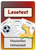 Vorschau - Arbeitsblätter - Leseverständnis - Maximilian Mittelstädt + Lösungen - Deckblatt