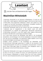 Vorschau - Arbeitsblätter - Leseverständnis - Maximilian Mittelstädt + Lösungen - Seite 1