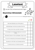 Vorschau - Arbeitsblätter - Leseverständnis - Maximilian Mittelstädt + Lösungen - Seite 2