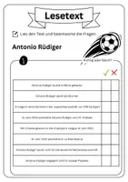 Vorschau - Arbeitsblätter - Leseverständnis - Antonio Rüdiger + Lösungen - Seite 2