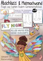 Vorschau - Mal- und Bastelvorlagen - Abschluss Flügel / Verabschiedung & Mutmachwand / Zeugnis Beigabe + Kita - Seite 1