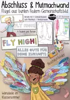 Vorschau - Mal- und Bastelvorlagen - Abschluss Flügel / Verabschiedung & Mutmachwand / Zeugnis Beigabe + Kita - Deckblatt