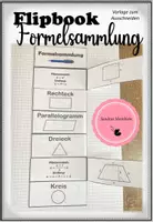 Vorschau - Mal- und Bastelvorlagen - MATHEMATIK - Flipbook Formelsammlung - Deckblatt