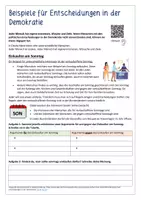 Vorschau - Stundenentwürfe - Einfach Mitentscheiden: 5) Beispiele für Entscheidungen in der Demokratie (leichte Sprache) - Seite 1