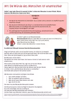 Vorschau - Stundenentwürfe - Einfach Grundrechte : Art. 1 Die Würde des Menschen ist unantastbar (leichte Sprache) - Seite 1