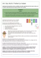 Vorschau - Unterrichtsreihen - Einfach Grundrechte - Art. 2: Das Recht, Freiheit zu haben (leichte Sprache).pdf - Seite 1