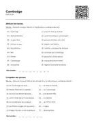 Aperçu - Feuilles d'exercices - Cambodge - Page 1