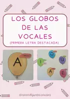 Vista previa - Juegos / Gamificación - Globos de las Vocales (primera letra rojo) - Portada