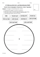 Vorschau - Arbeitsblätter - DaZ-Test - Uhrzeit / Modalverben / Artikel / Tagesablauf - Deckblatt
