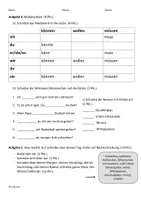 Vorschau - Arbeitsblätter - DaZ-Test - Uhrzeit / Modalverben / Artikel / Tagesablauf - Seite 2