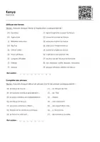 Aperçu - Feuilles d'exercices - Kenya - Page 1