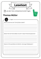 Vorschau - Arbeitsblätter - Leseverständnis - Thomas Müller + Lösungen - Seite 3