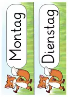 Vorschau - Präsentationen/Tafelbilder - Fuchsklasse Klassentier Fuchs Tagestransparenz - Seite 1