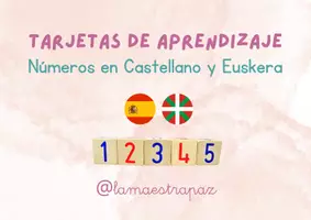 Vista previa - Juegos / Gamificación - Tarjetas educativas plurilingue - Euskera y Castellano - Números del 1 al 100 - Portada