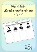 Vorschau - Arbeitsblätter - Merkblatt Epochenumbruch um 1900 - Deckblatt