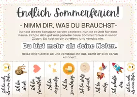 Vorschau - Bildkarten - Abreißzettel - Schuljahresende oder Halbjahr (auch als Zeugniszusatz verwendbar) - Seite 3