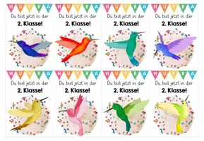 Vorschau - Bildkarten - Grußkarte zum Schuljahresbeginn (Kolibriklasse) - Seite 2