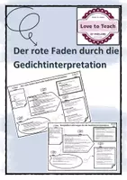 Vorschau - Merkblätter - Der rote Faden durch die Gedichtinterpretation loveto - Deckblatt