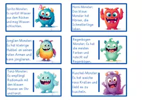 anteprima - Giochi - GRATUITO Deutsch DaZ Domino Monster Lesespiel - Pagina 3
