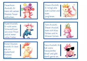 anteprima - Giochi - Tedesco Deutsch DaZ Domino Axolotl Lesespiel - Pagina 1
