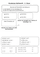 Vorschau - Arbeitsblätter - Grundwissen Mathematik - 5. + 6. Klasse - Seite 1