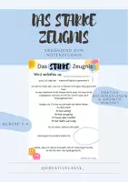 Vorschau - Mal- und Bastelvorlagen - Das wahre Zeugnis / Das starke Zeugnis mit Affirmationen - Deckblatt